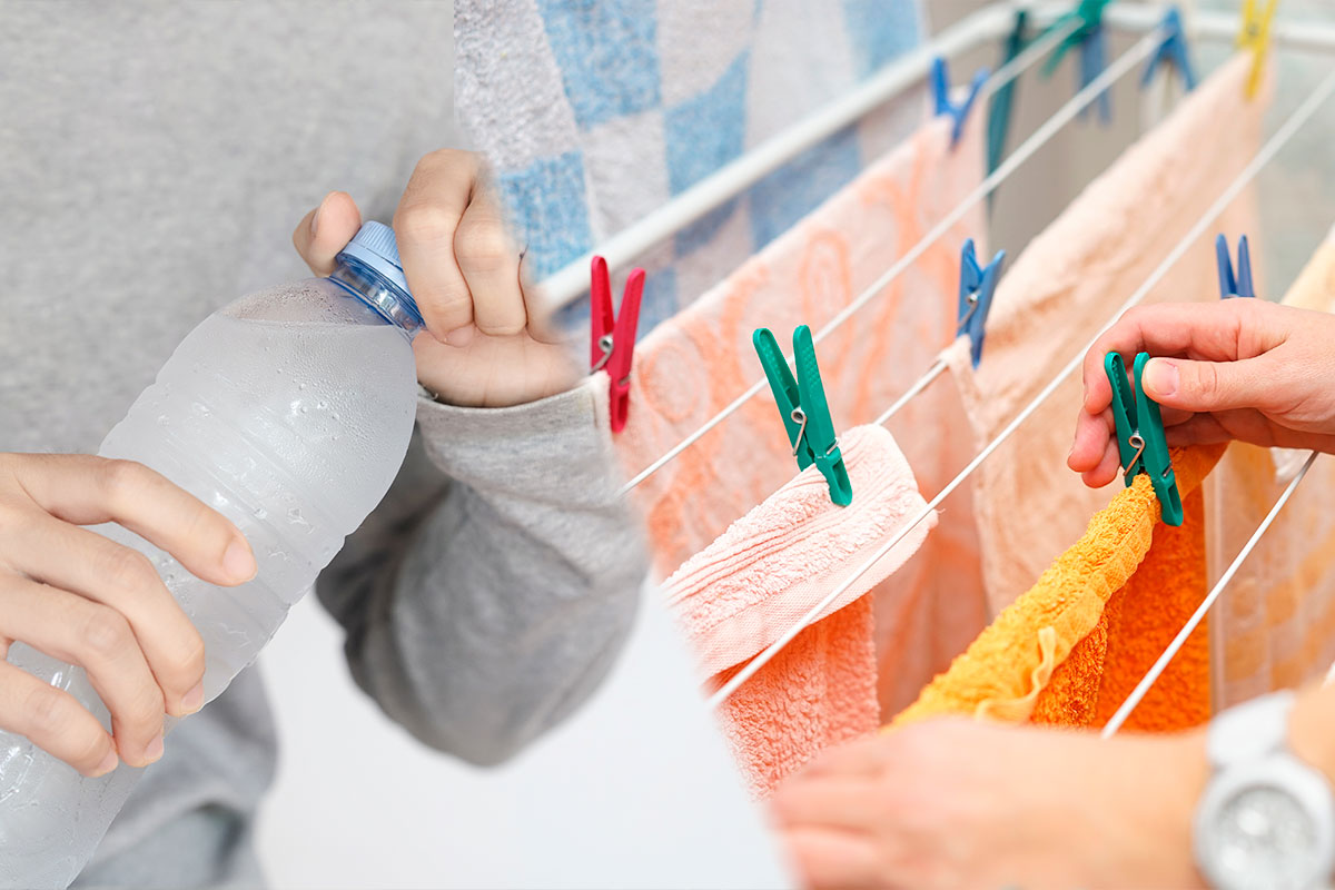 Deze onbekende truc met een waterfles droogt je kleding twee keer sneller